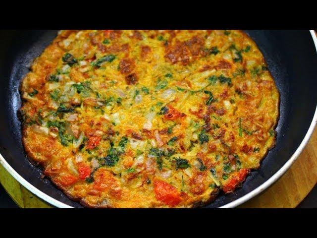 easy and simple egg breakfast recipe - quick masala egg omelette fluffy and spongy