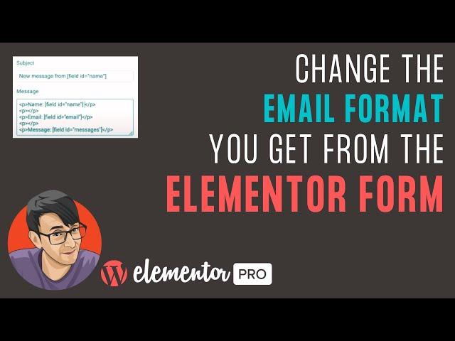 Change the Email Format you get from the Elementor Form