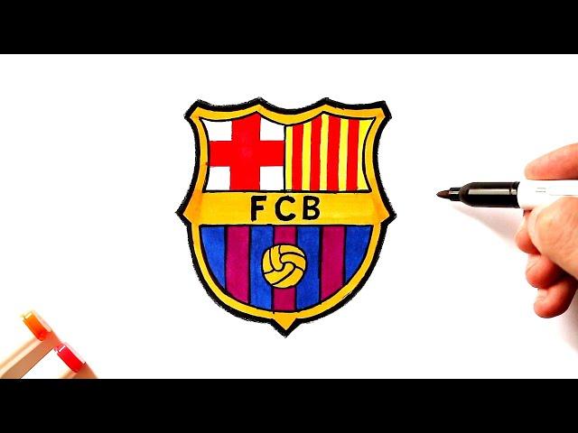 How to draw the FC Barcelona logo