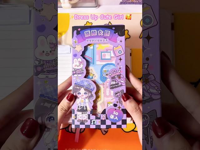 DIY STICKERDress up cute girls  #asmr #sticker #dress #dressup  #diy #relaxing #kawaii #stickers