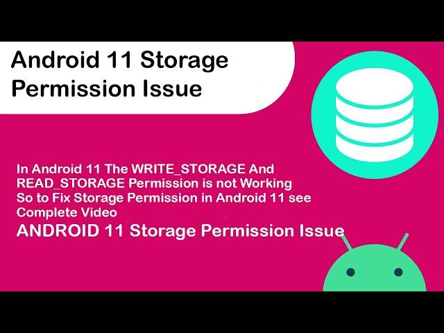 How to Fix Android 11 Storage Permission Issue