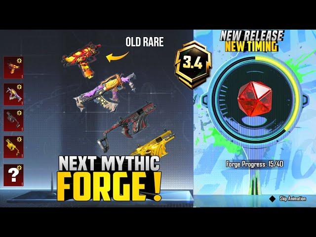 Next Mythic Forge Upgradable Guns | 5 Upgradable Expected In 3.4 Update | Free Mythic Emblem | PUBGM