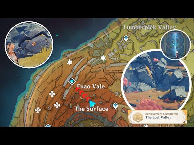 The Lost Valley chasm domain unlock | ver 2.6 | unique rock pillar puzzle |