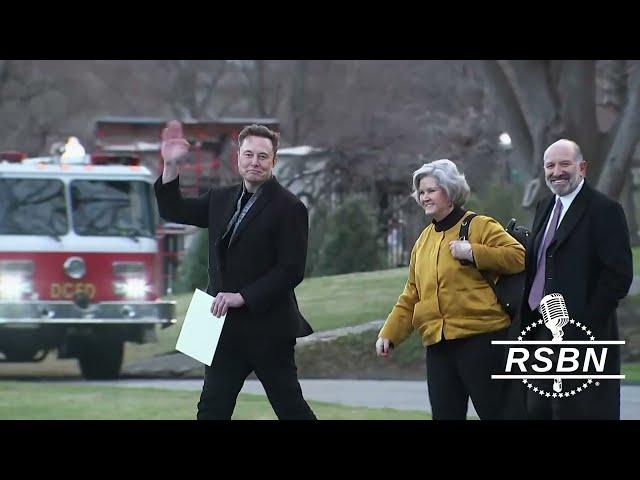 WATCH: President Trump and Elon Musk Leave the White House together on the way to Mar-A-Lago 3/7/25