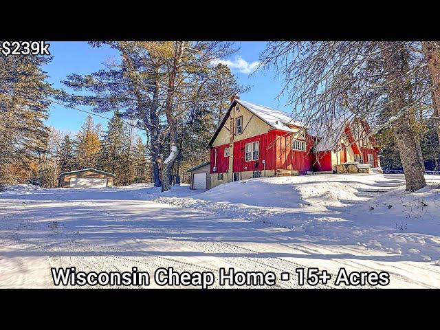 Wisconsin Homes For Sale | $239k | 15+Acres | Homes With Land | Wisconsin Real Estate For Sale