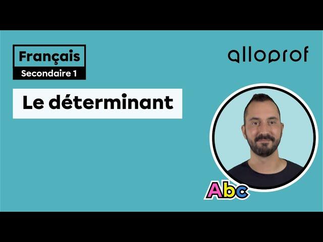 Le déterminant | Français | Alloprof