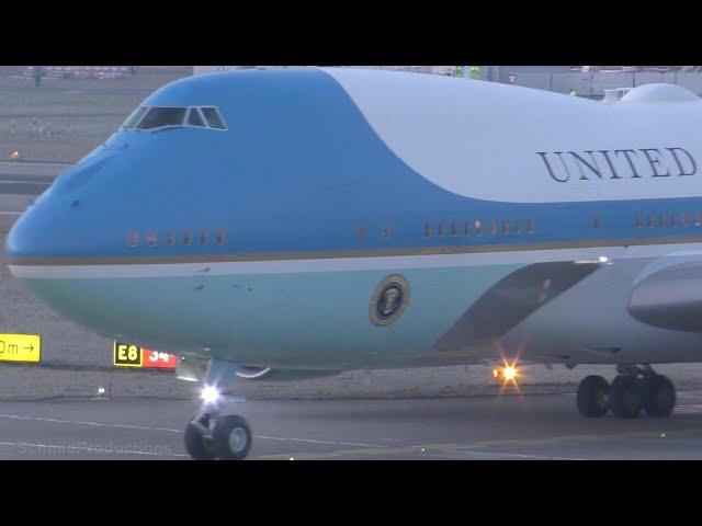 President Trump arrives at Zürich-Kloten (Air Force One/WEF 2020/with live ATC)