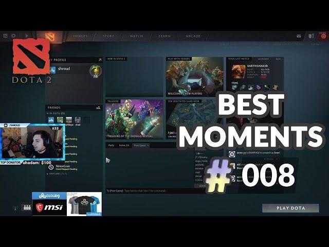 Best Twitch Dota 2 Stream Moments: Fails and Wins #8 ft shroud, followkudes and admiralbulldog