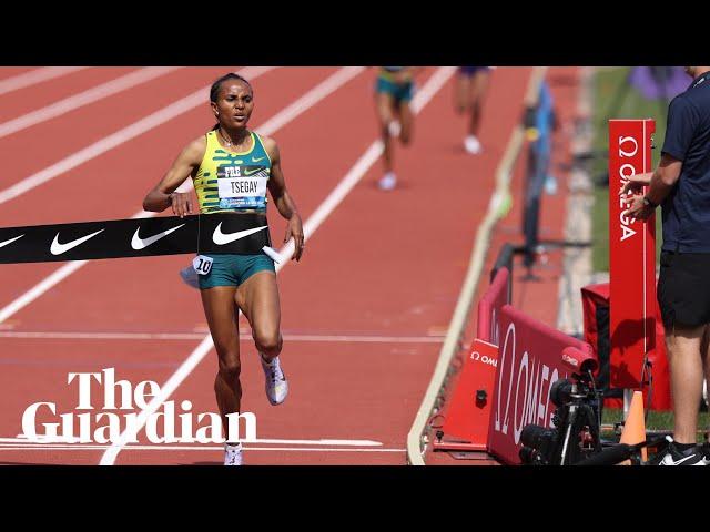 Gudaf Tsegay breaks women's 5000m world record by nearly five seconds