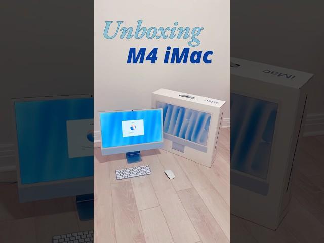 The iMac M4 in blue unboxing #apple #appleunboxing #asmr #iMac #m4