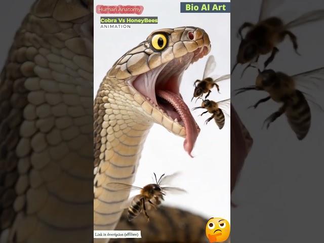 Cobra Vs. HoneyBees Animation | Bio AI Art | 01