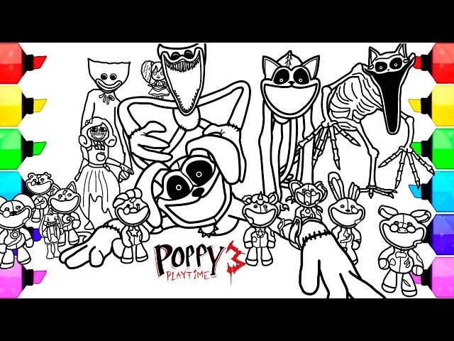 POPPY PLAYTIME Chapter 3 Coloring Pages / How to Color All New Bosses and Monsters / NCS MUSIC