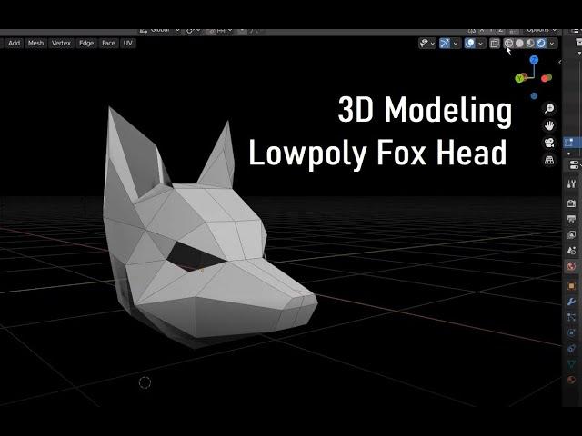 3D Modeling a Papercraft Fox Head in Blender