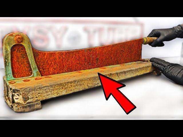 Extremely Rusty and Destroyed Guillotine Restoration - ASMR