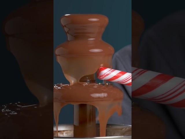 Giant Candy Cane VS. Hot Chocolate Fountain