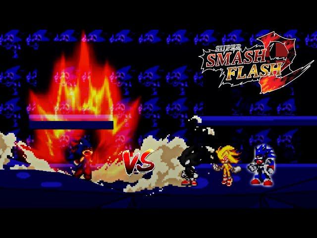 SSF2 Mods: Sonic exe vs Metallix, Dark Sonic, and Fleetway Sonic