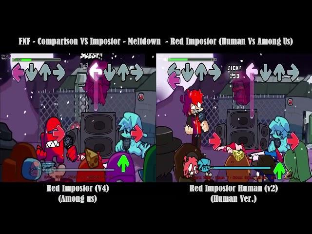 FNF - Comparison Vs Impostor - Meltdown - Red Impostor (Human & Among us)