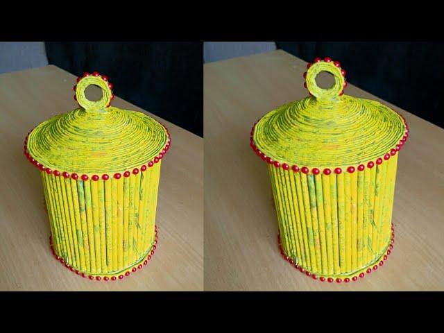 How to make a jewellery box using newspaper // Craft gallery