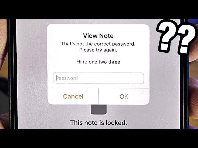 Can You Access Locked Notes on iPhone if Forgotten Password? (no)