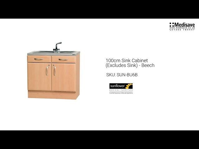 100cm Sink Cabinet Excludes Sink Beech SUN BU6B