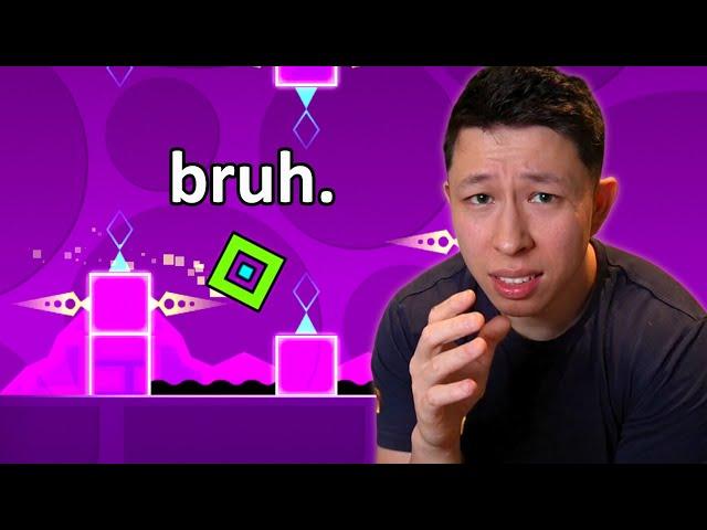 First Time Geometry Dash.. How Hard Could It Be?!