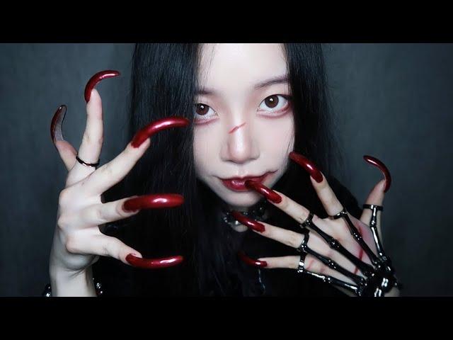 ASMR Vampire Eats You Alive🩸‍️ (Red Natural Long Nails/Role Play/Mouth Sounds/Personal Attention)