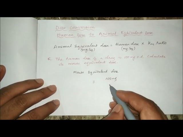Dose Conversion Human to Animal and Animal to Human Dose