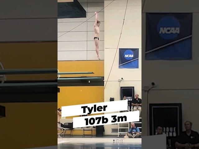 Unbelievable Diving Moments: Tyler's Mind-Blowing 107b 3m Dive! #diving #shorts