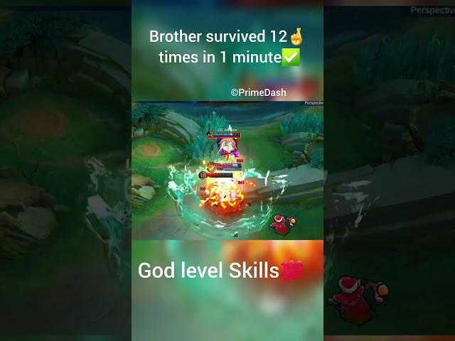 Brother survived 12times in 1 minute️ #mobilelegends #mlbb  #mobilelegend #mobilelegendshighlights