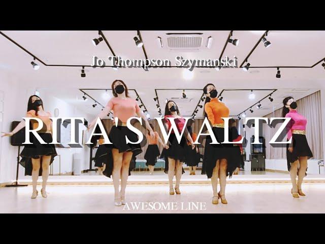 RITA'S WALTZ Line Dance Demo|왈츠라인댄스입문|