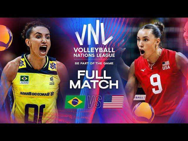 Can anyone stop Gabi?  Brazil vs. USA - VNL 2024 | Women's Full Match