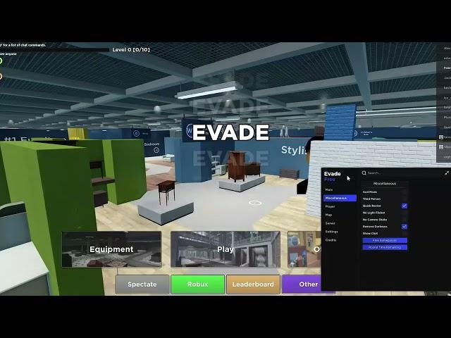 Evade Script Hack GUI (GODMODE, SERVER CRASHER, ESP & MORE!)