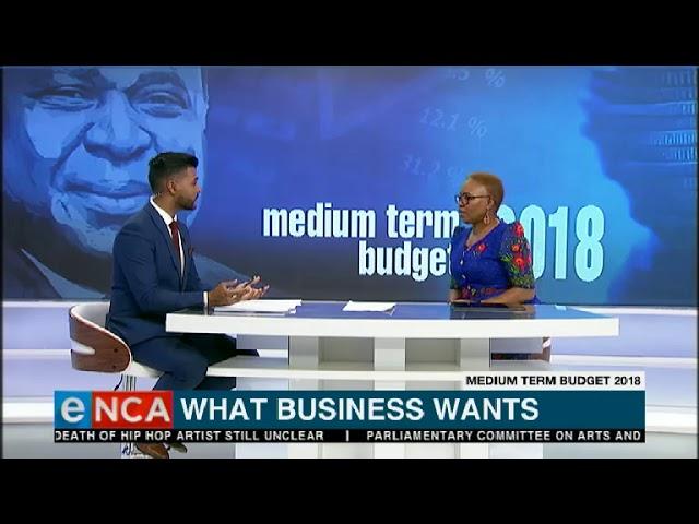 Minister of Small Business Development, Lindiwe Zulu reacts to the mid-term budget