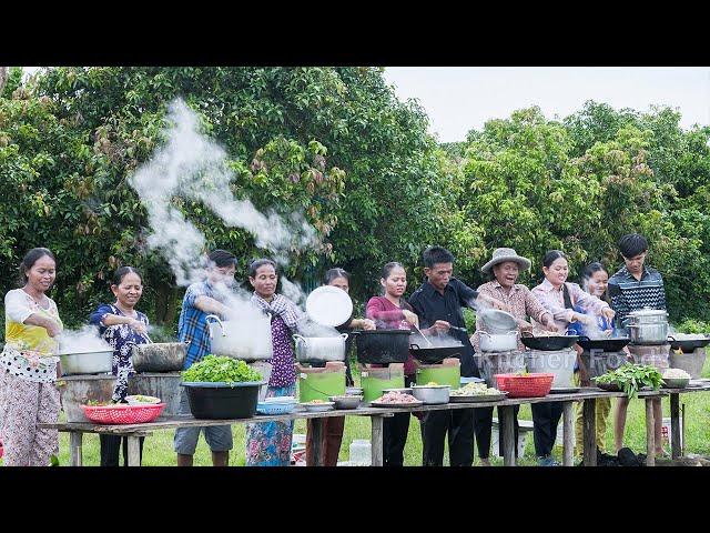 Cooking 11 Different Kind of Foods Recipe For Khmer Traditional Pchum Ben Day - 11 Chefs Cook Food