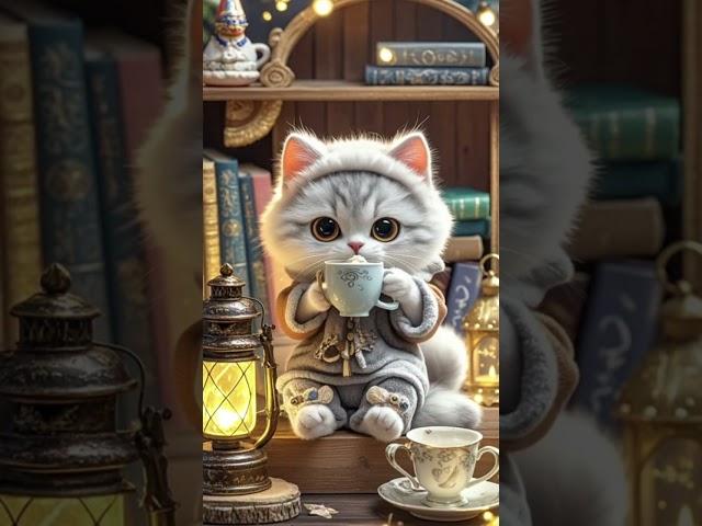 Coffee Cat！#cat #cute #funny