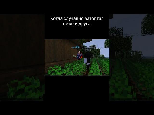 Когда случайно затоптал грядки друга #minecraft #майнкрафт #топ #minecraftmemes