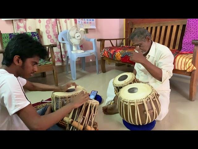 Tabla Master Thulasi Dasan teaching a lesson to Lydian Nadhaswaram️