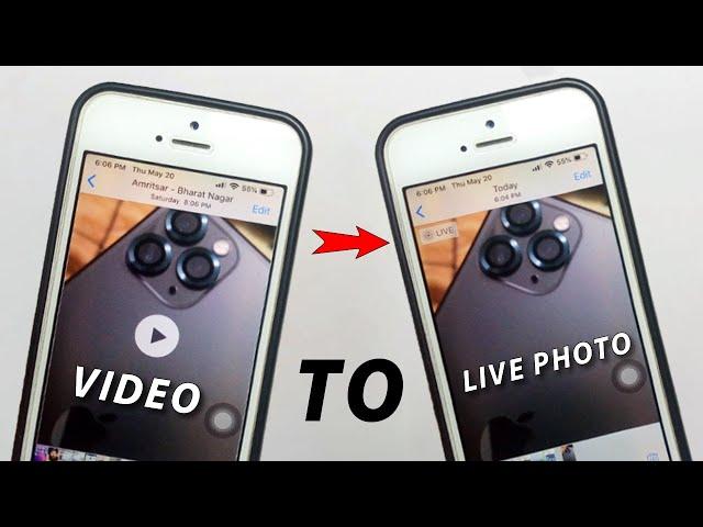 Convert any  Video into Live Photo in any iPhone.