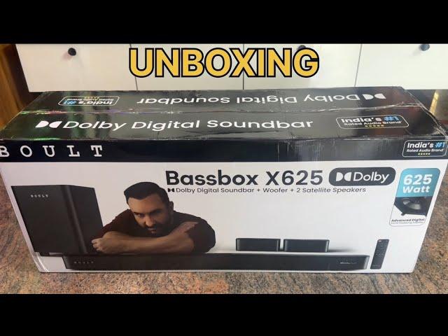 BOULT Bassbox X625 5.1ch Dolby Digital Audio Soundbar UNBOXING | Boult 625W Surround Home Theatre