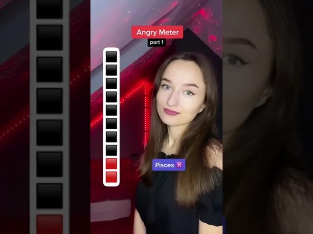 Zodiac Signs - Angry meter  part 1 / #shorts / Zodiac Signs TikTok by Astroscope