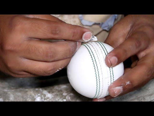 Labored process of making cricket balls