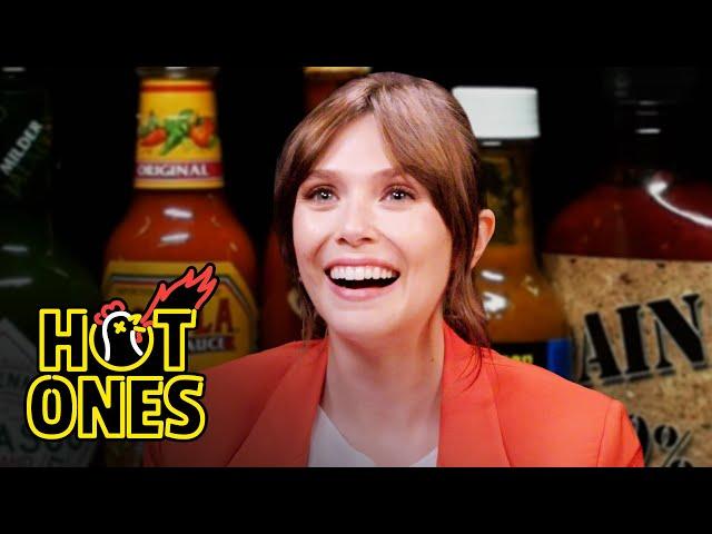 Elizabeth Olsen Feels Brave While Eating Spicy Wings | Hot Ones