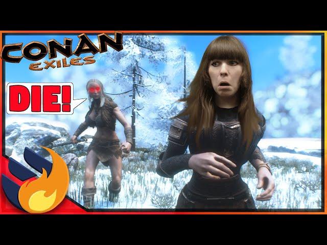 I GOT JUMPSCARED BY A 3 SKULL BOSS - Snownan Challenge | Conan Exiles | EP5