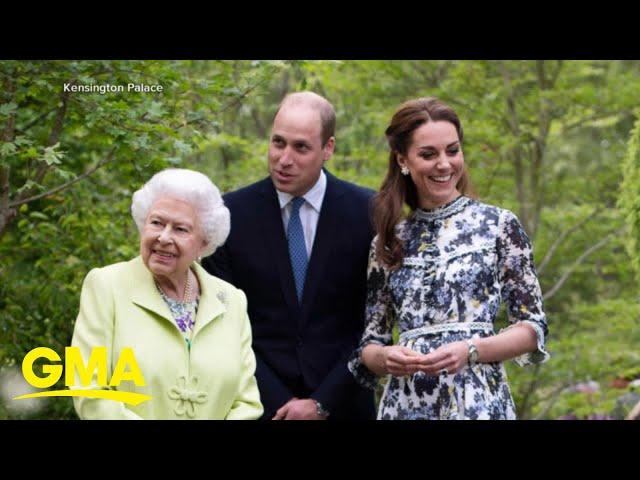 Queen Elizabeth visits Duchess Kate's garden l GMA