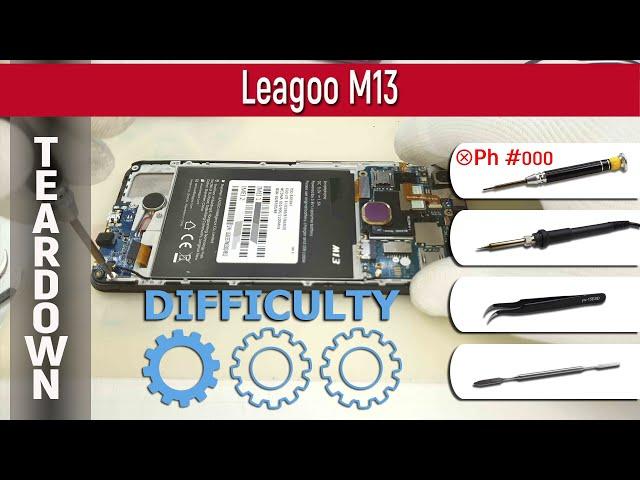 Leagoo M13  Teardown Take apart Tutorial