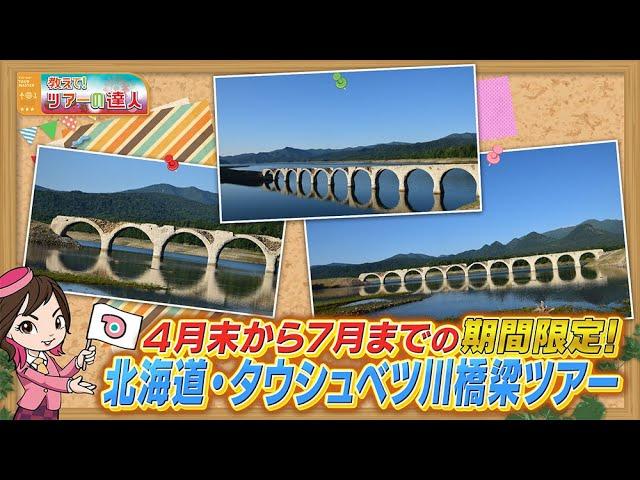 許可車両でしか入れない「幻の橋」タウシュベツ川橋梁　一度は見たい！初夏の北海道絶景ツアー