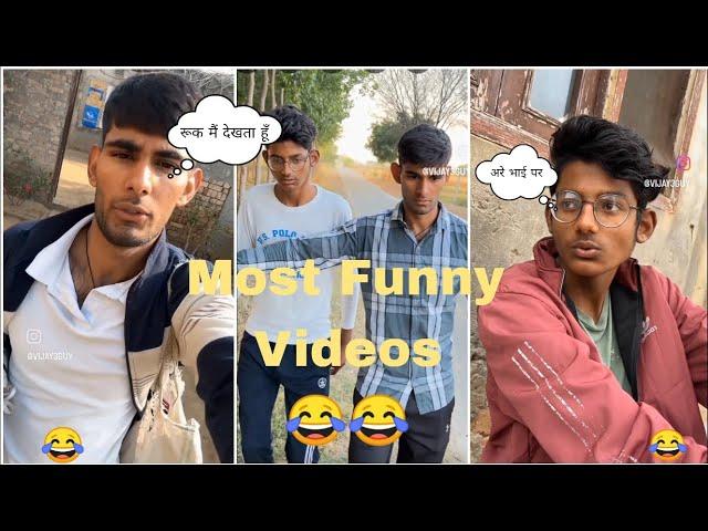 VIJAY 3 GUYS FUNNY VIDEOS COMPILATION  | May 2024 | Trending Funny reels 