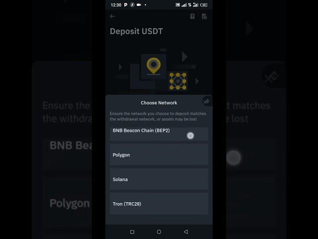 How to copy Tron (TRC20) wallet address in Binance