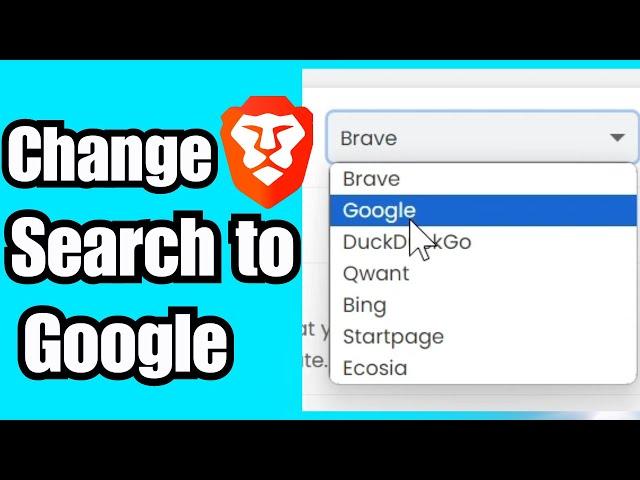 How To Change Brave Search Engine To Google Search In 2024