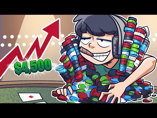 How I went from $100 to $4500 in my first ever Poker game with streamers...